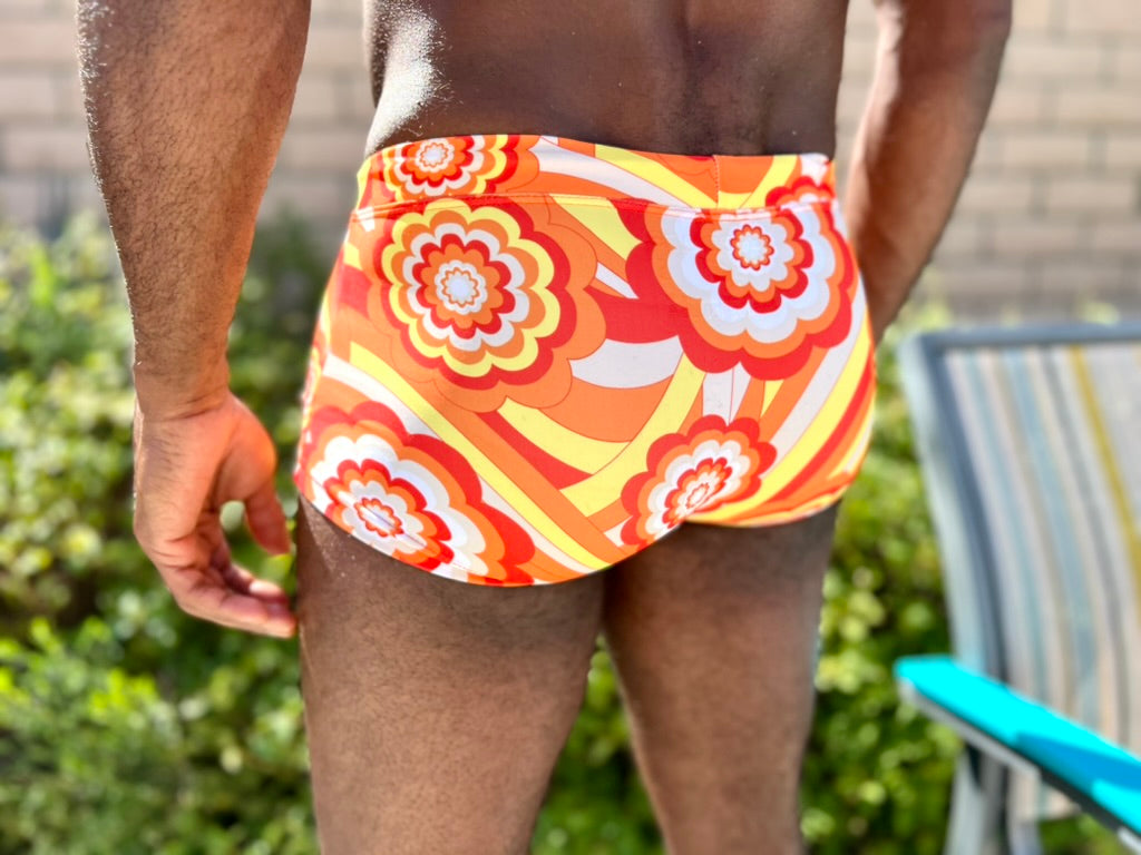 flower power blossom swim trunk