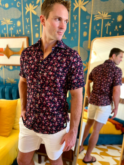 white linen short