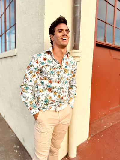 khaki linen trouser
