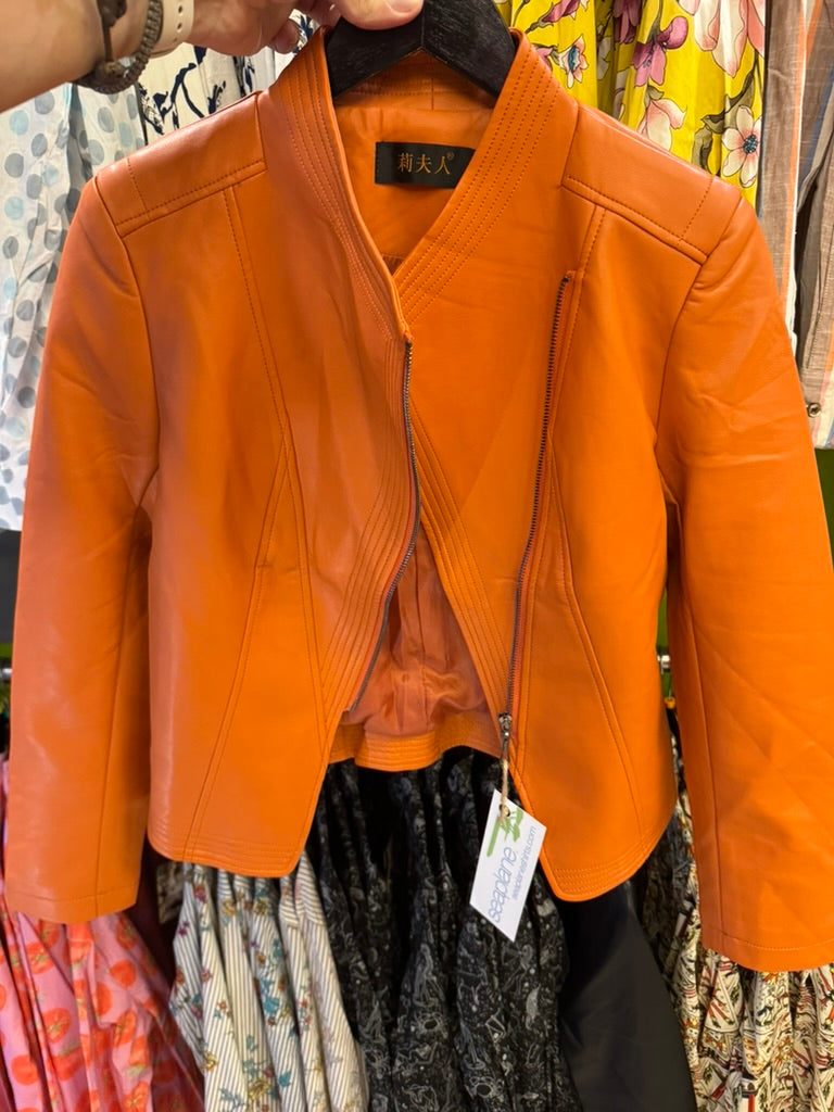 Pumpkin Grace Eco-Leather Ladies Jacket