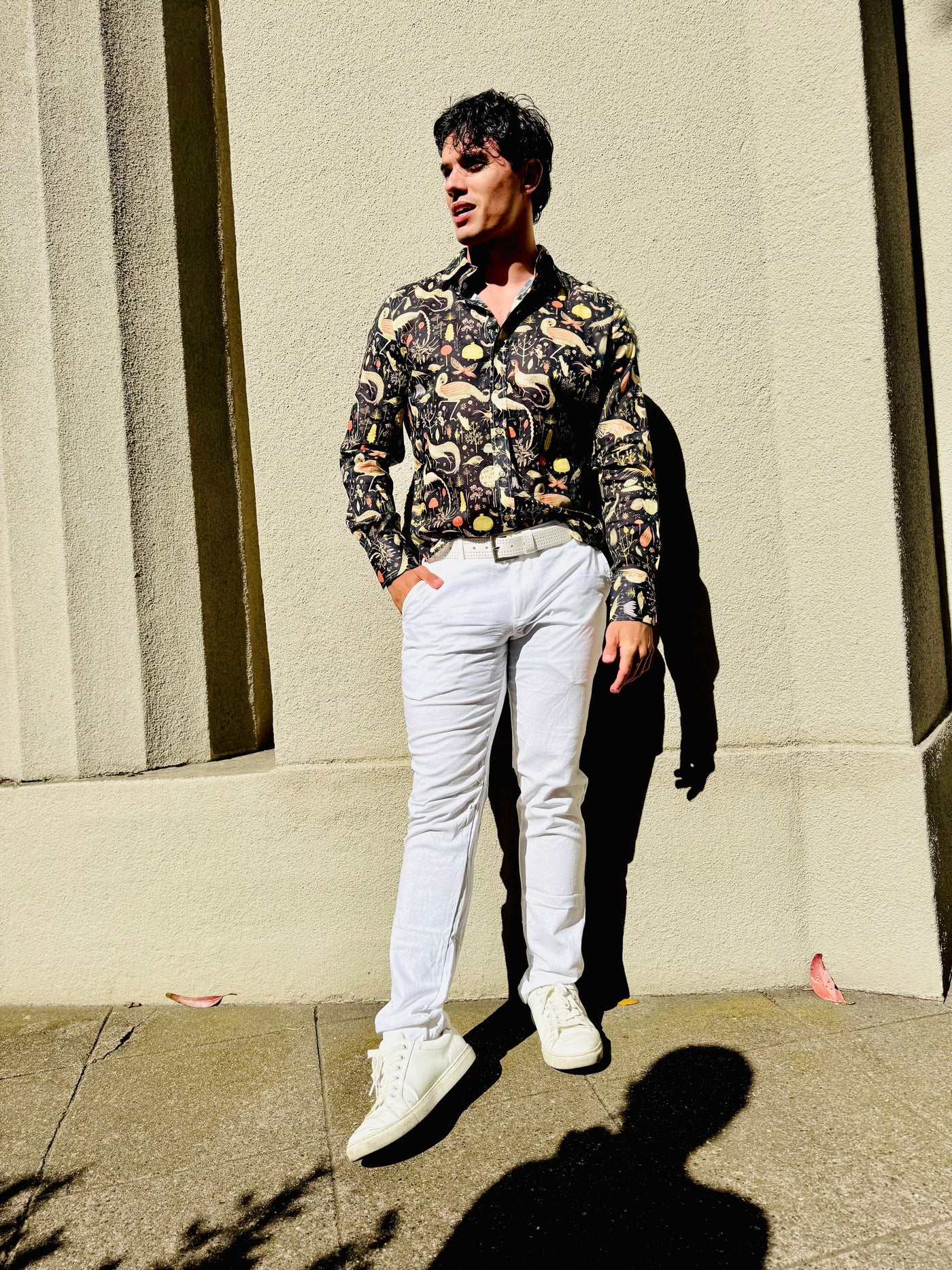 white linen trouser