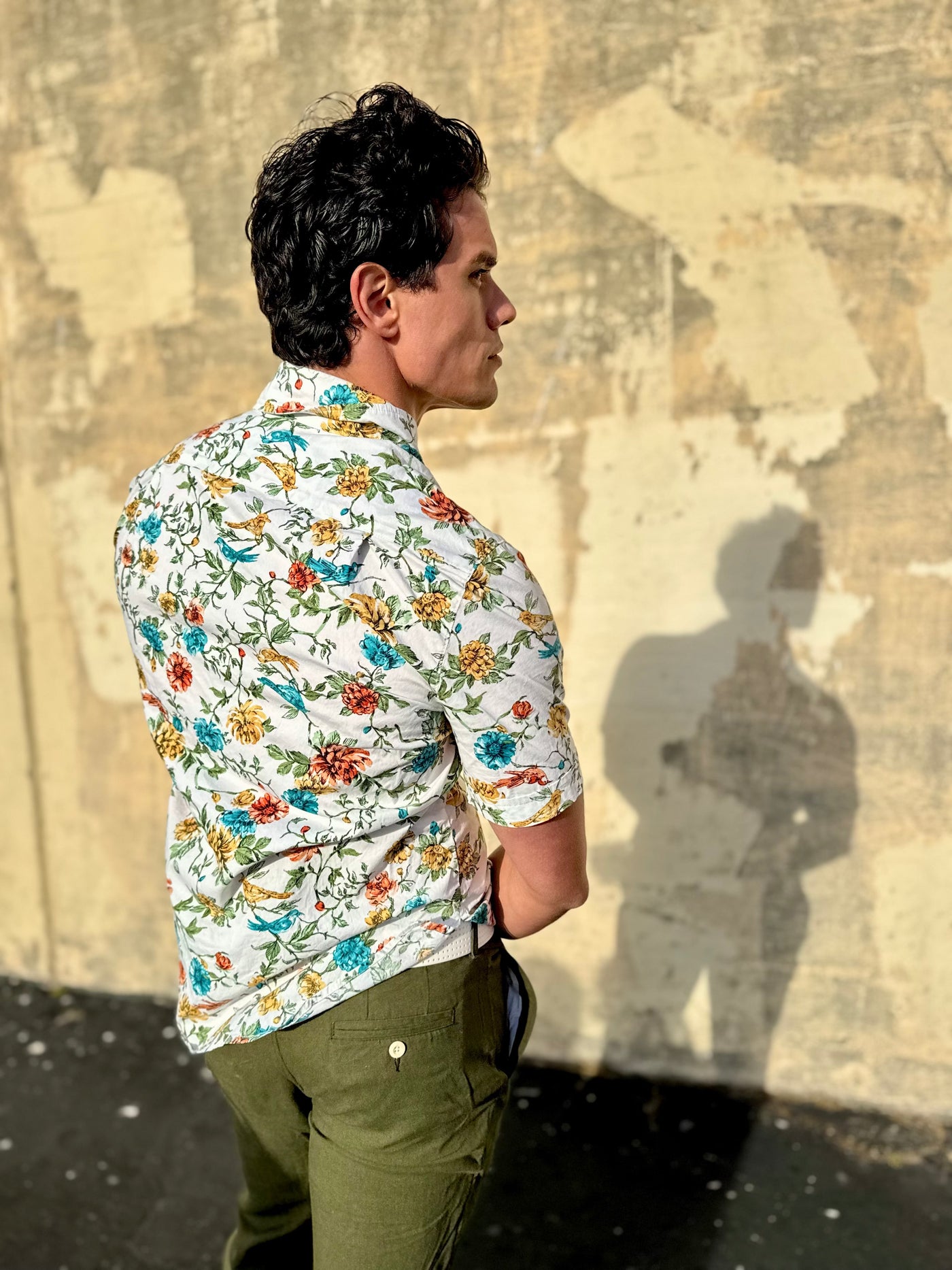 olive linen trouser