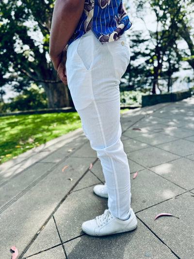 white linen trouser