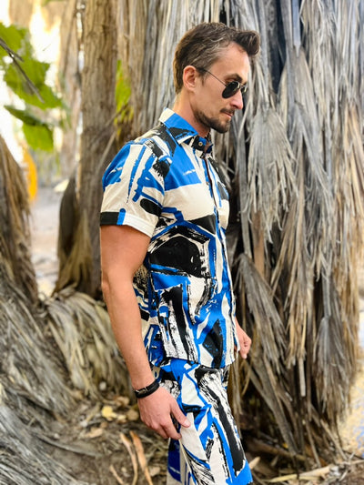 blue tiki lounge pant