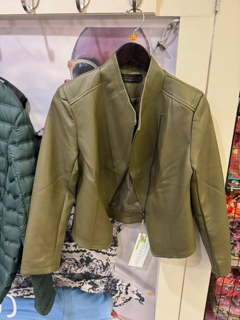 Olive Grace Eco-Leather Ladies Jacket