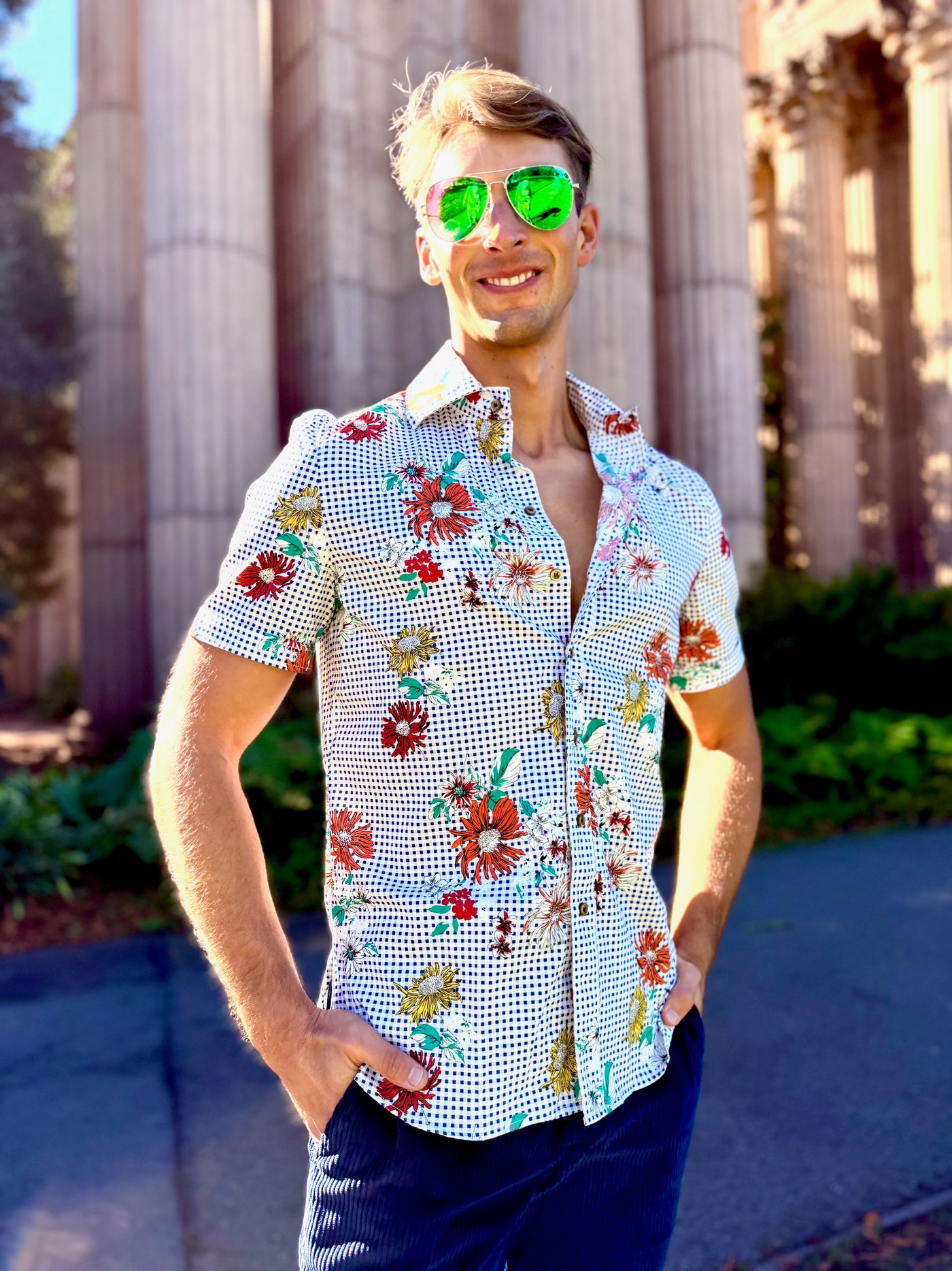 daisy picnic blue SS