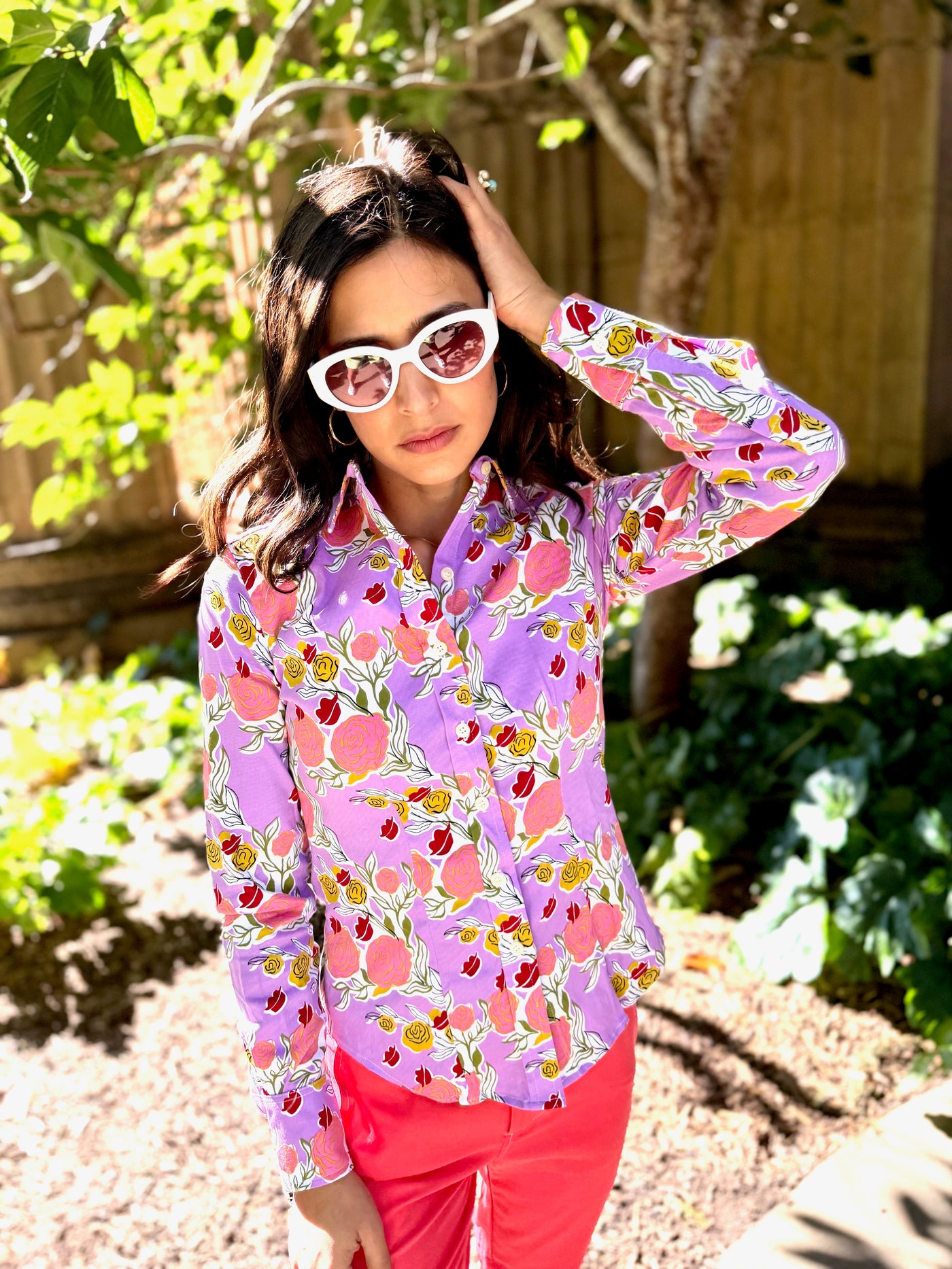 mary blair lilac blouse LS