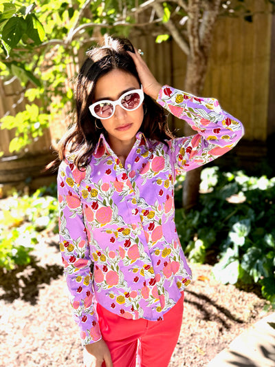 mary blair lilac blouse LS