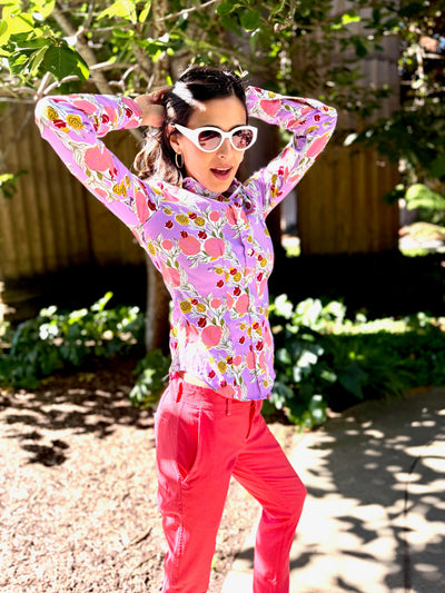 mary blair lilac blouse LS