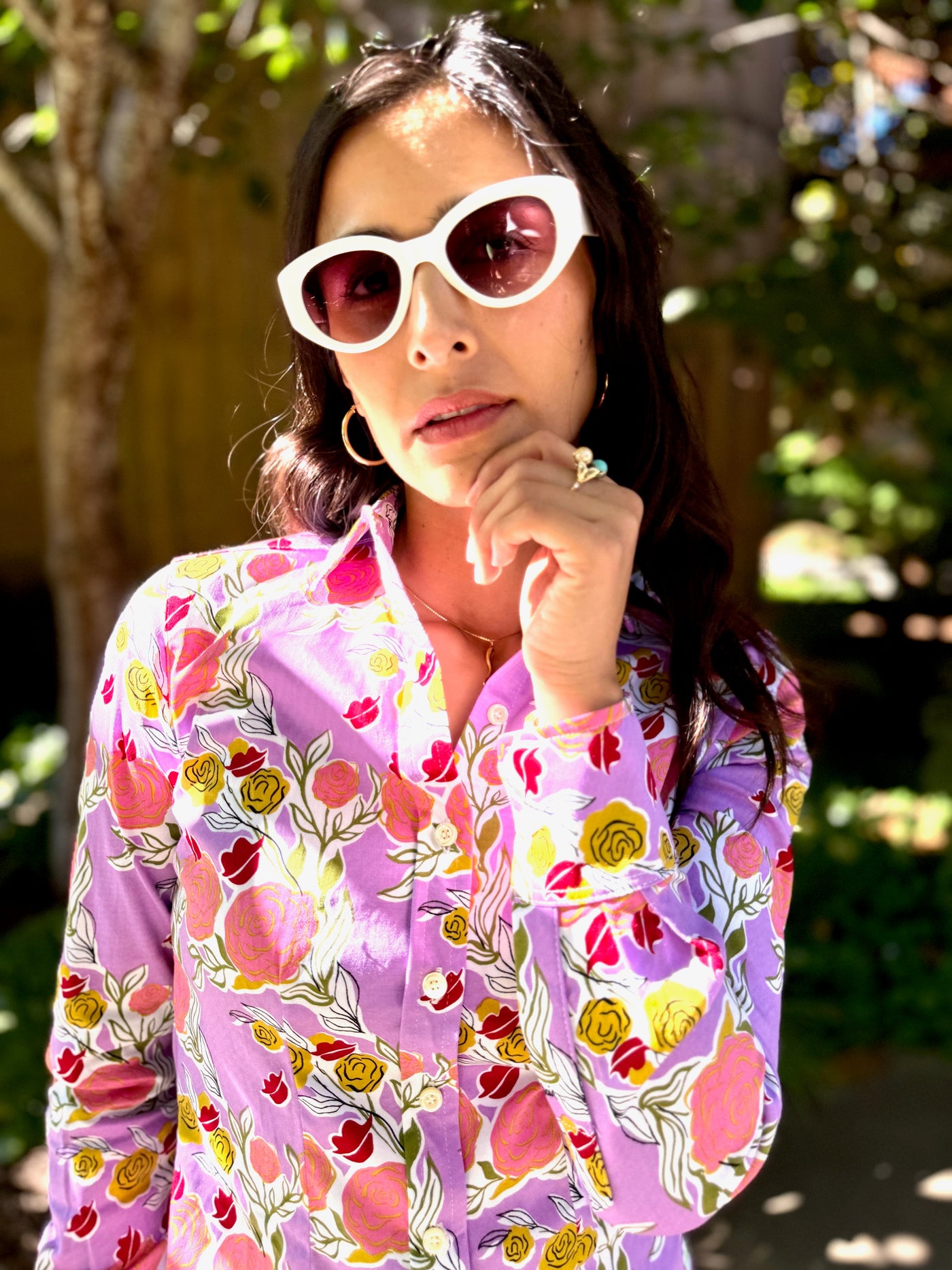 mary blair lilac blouse LS