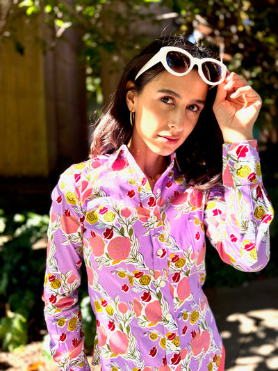 mary blair lilac blouse LS