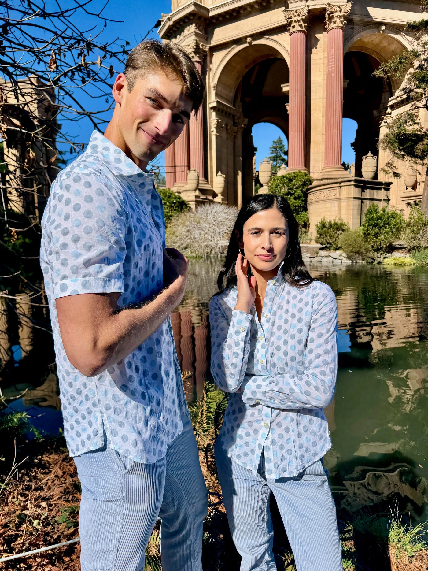 polka dory blouse LS