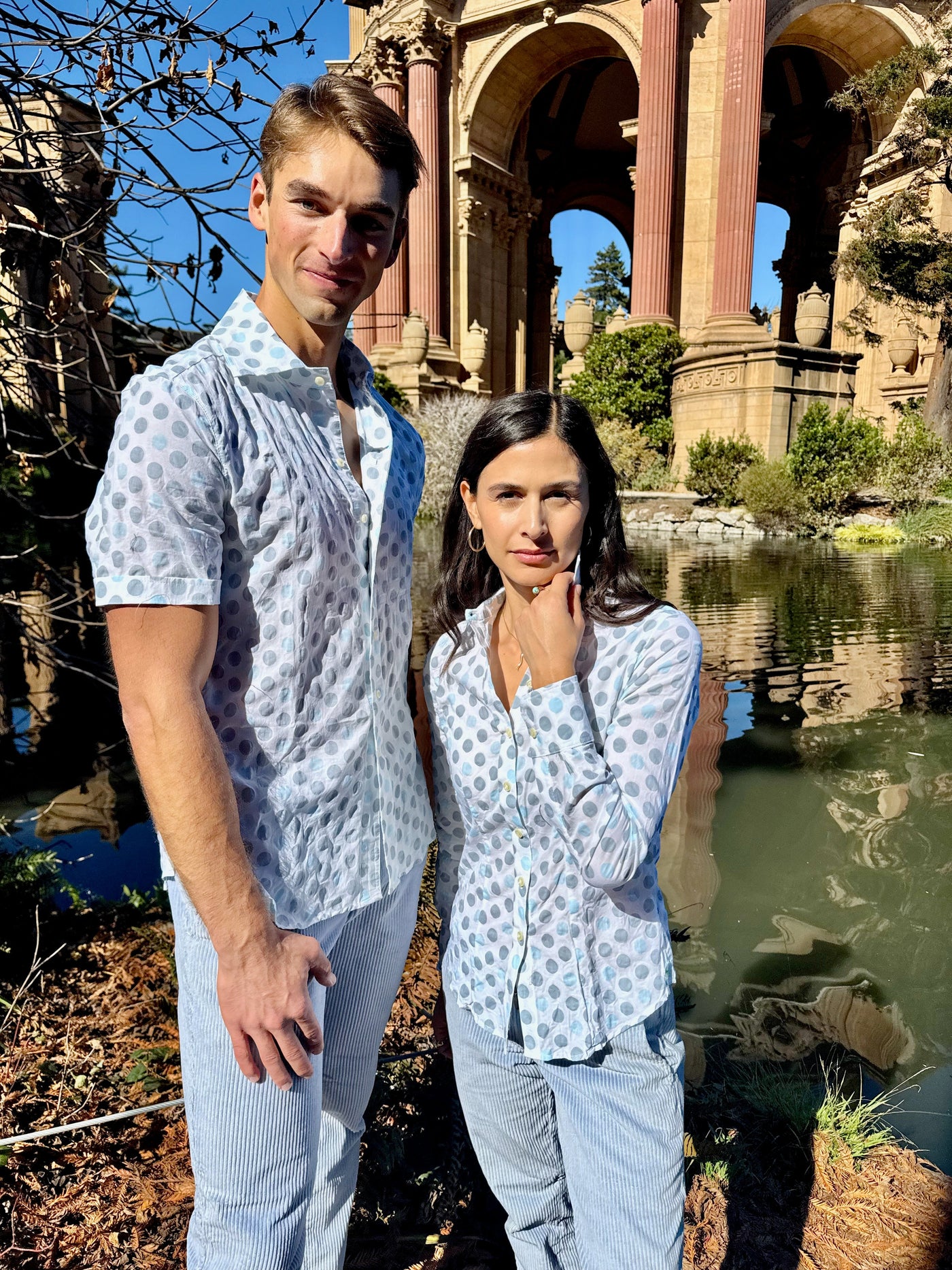 polka dory blouse LS