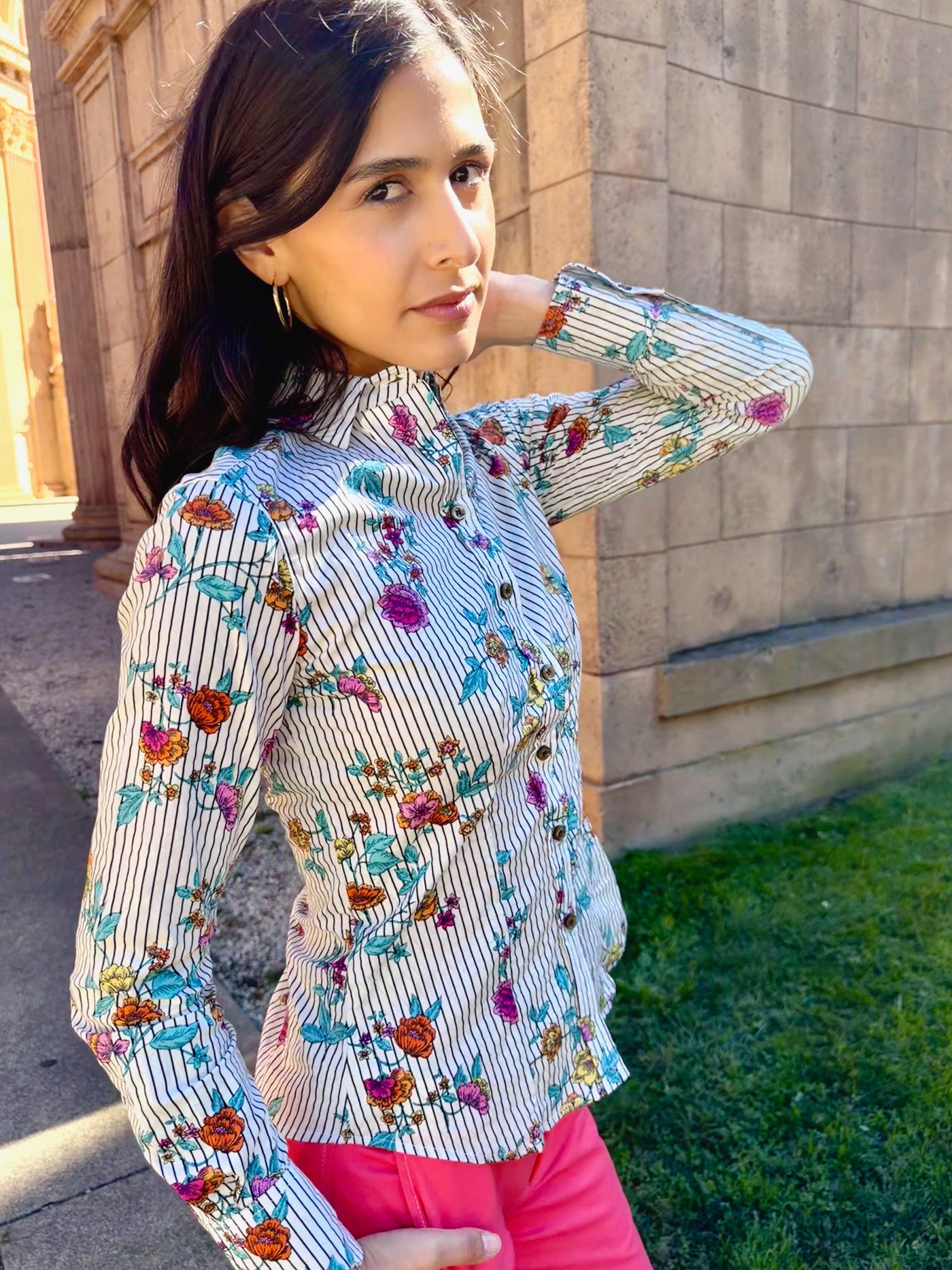 spray matchstick lilac blouse ls