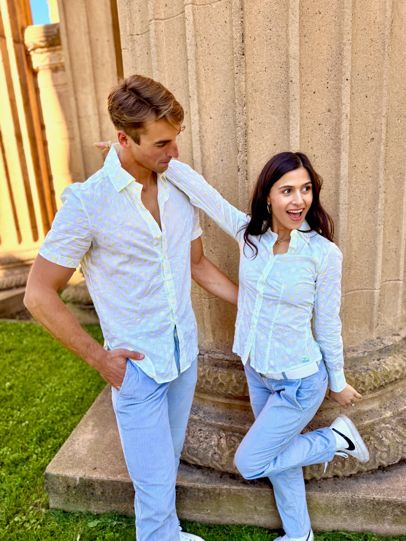 polka kermit blouse LS