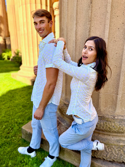 polka kermit blouse LS