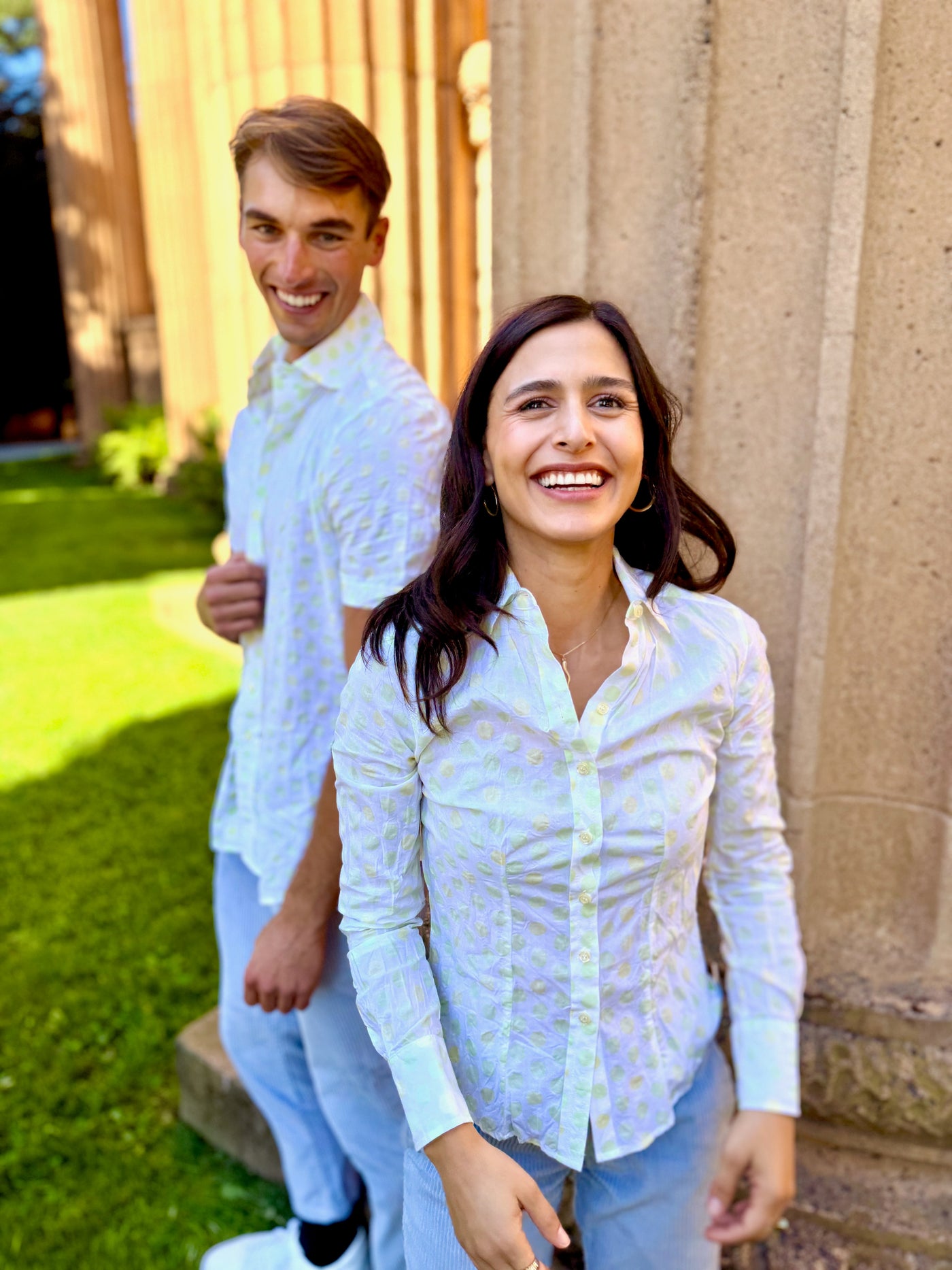 polka kermit blouse LS