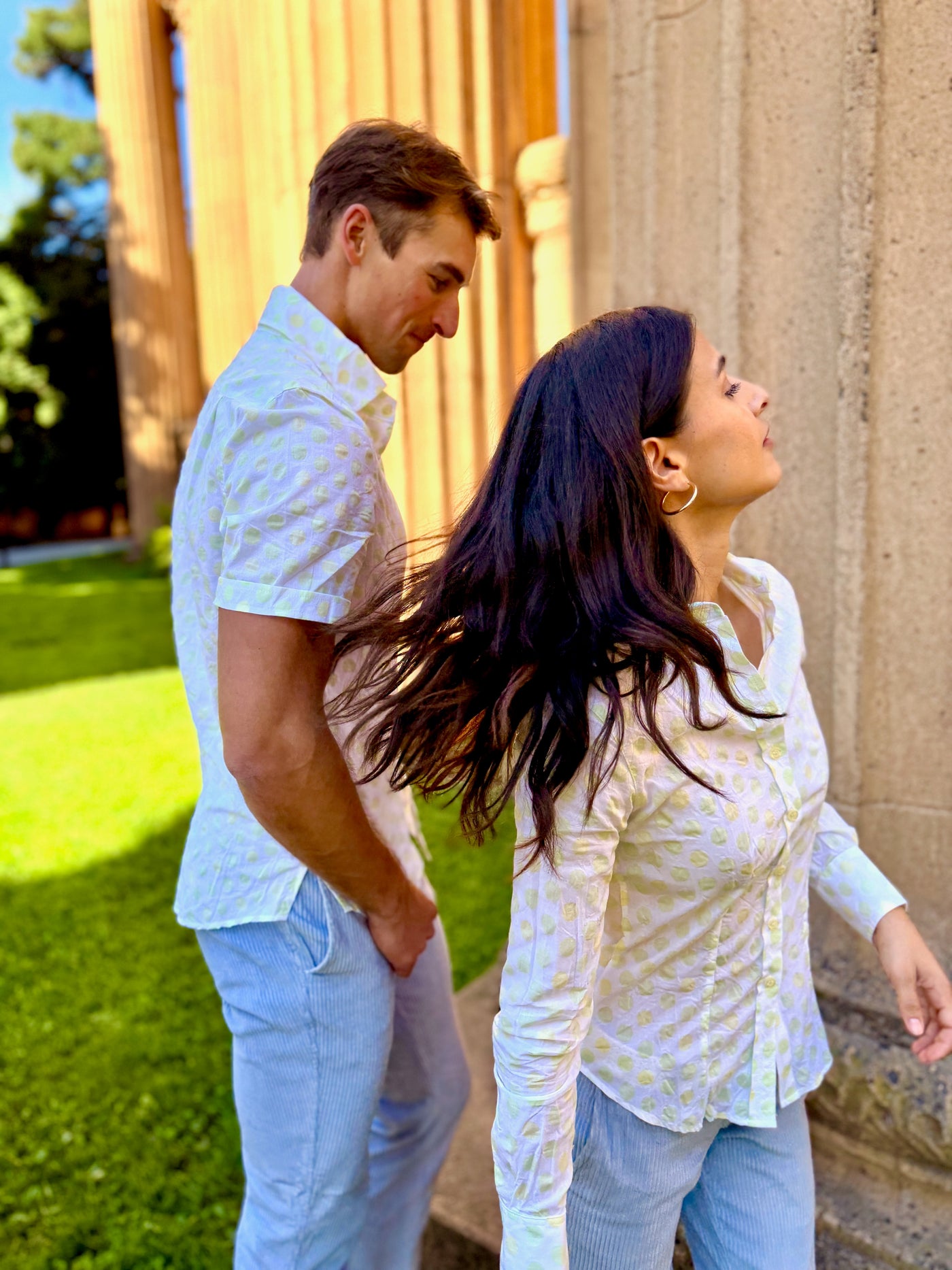 polka kermit blouse LS