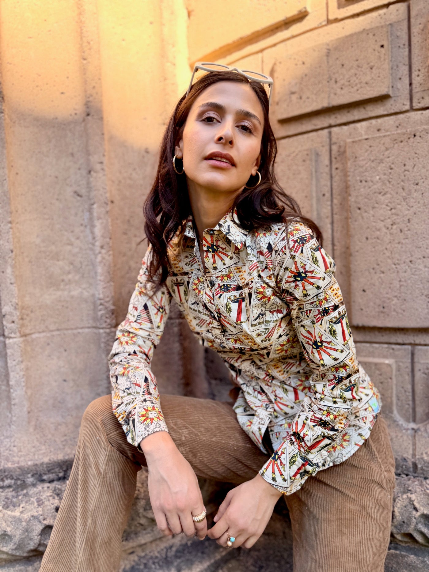 tricky tarot blouse LS