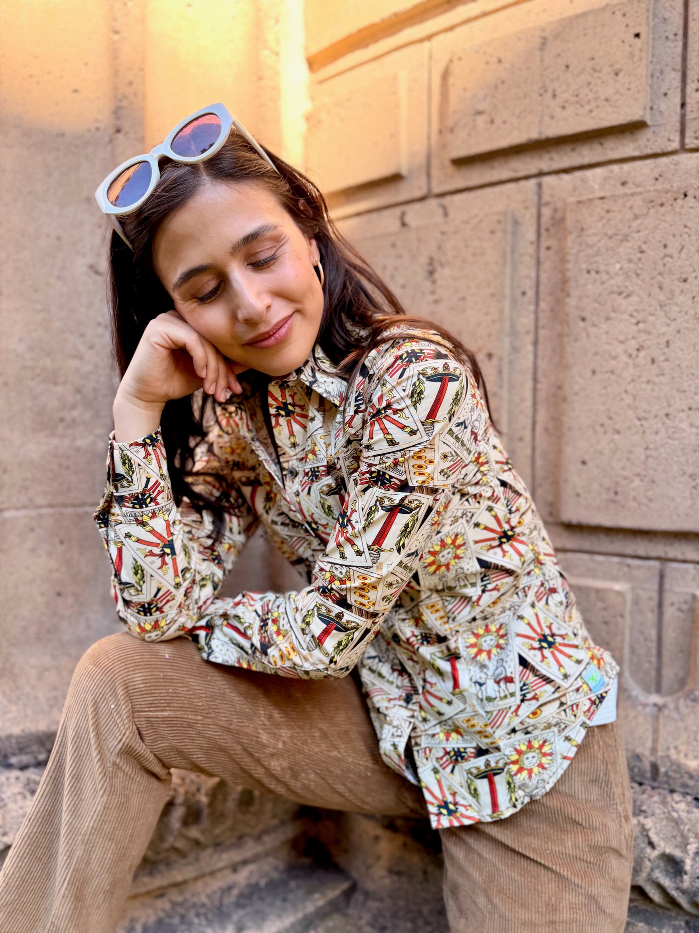 tricky tarot blouse LS