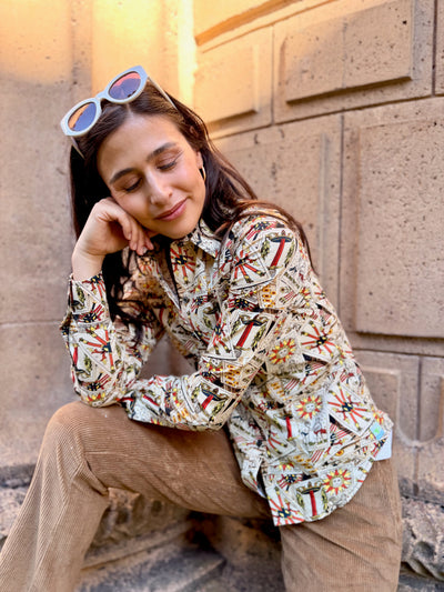 tricky tarot blouse LS