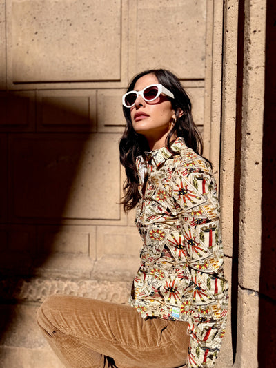 tricky tarot blouse LS