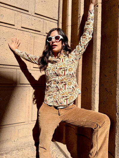 tricky tarot blouse LS