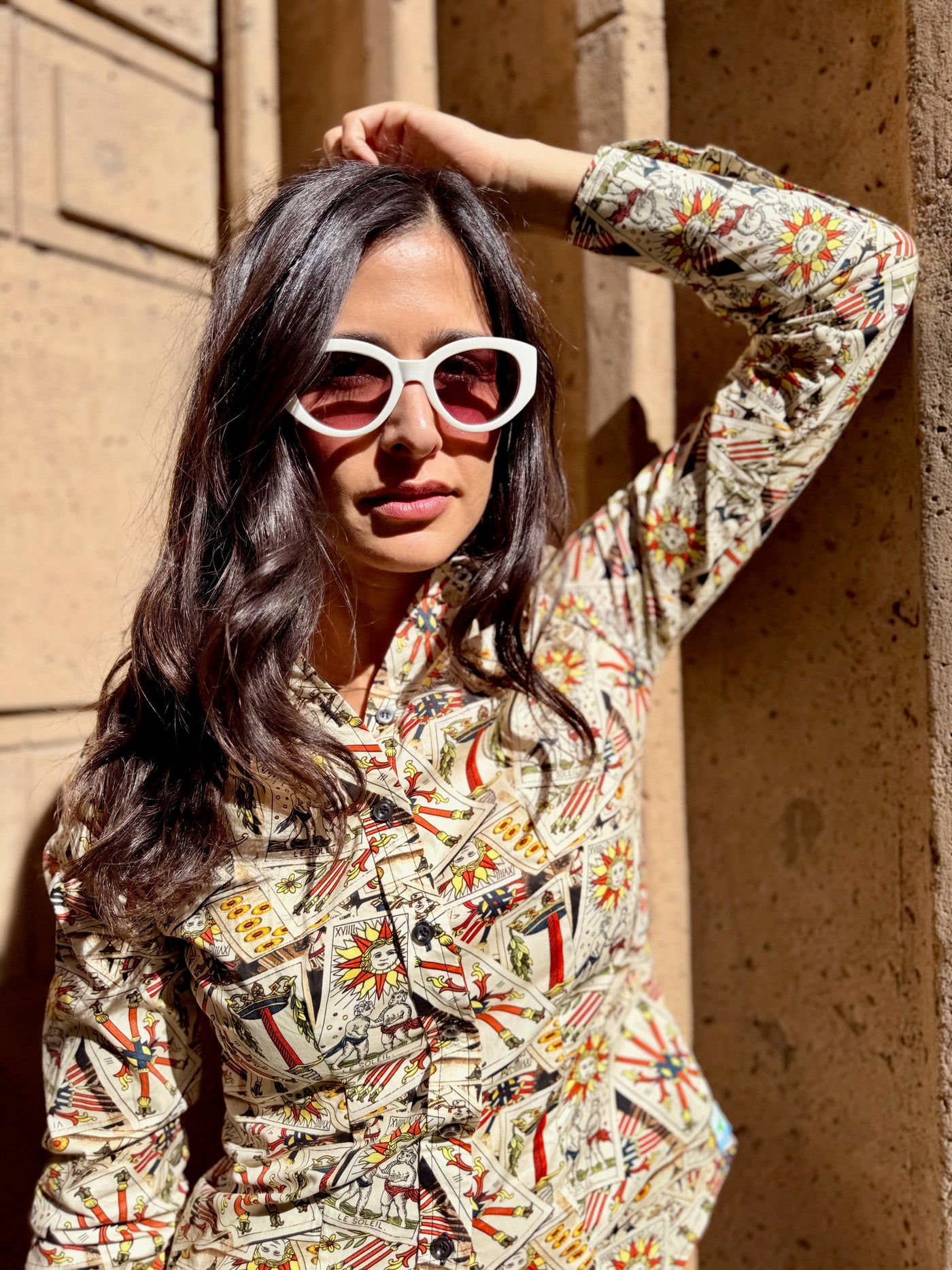 tricky tarot blouse LS