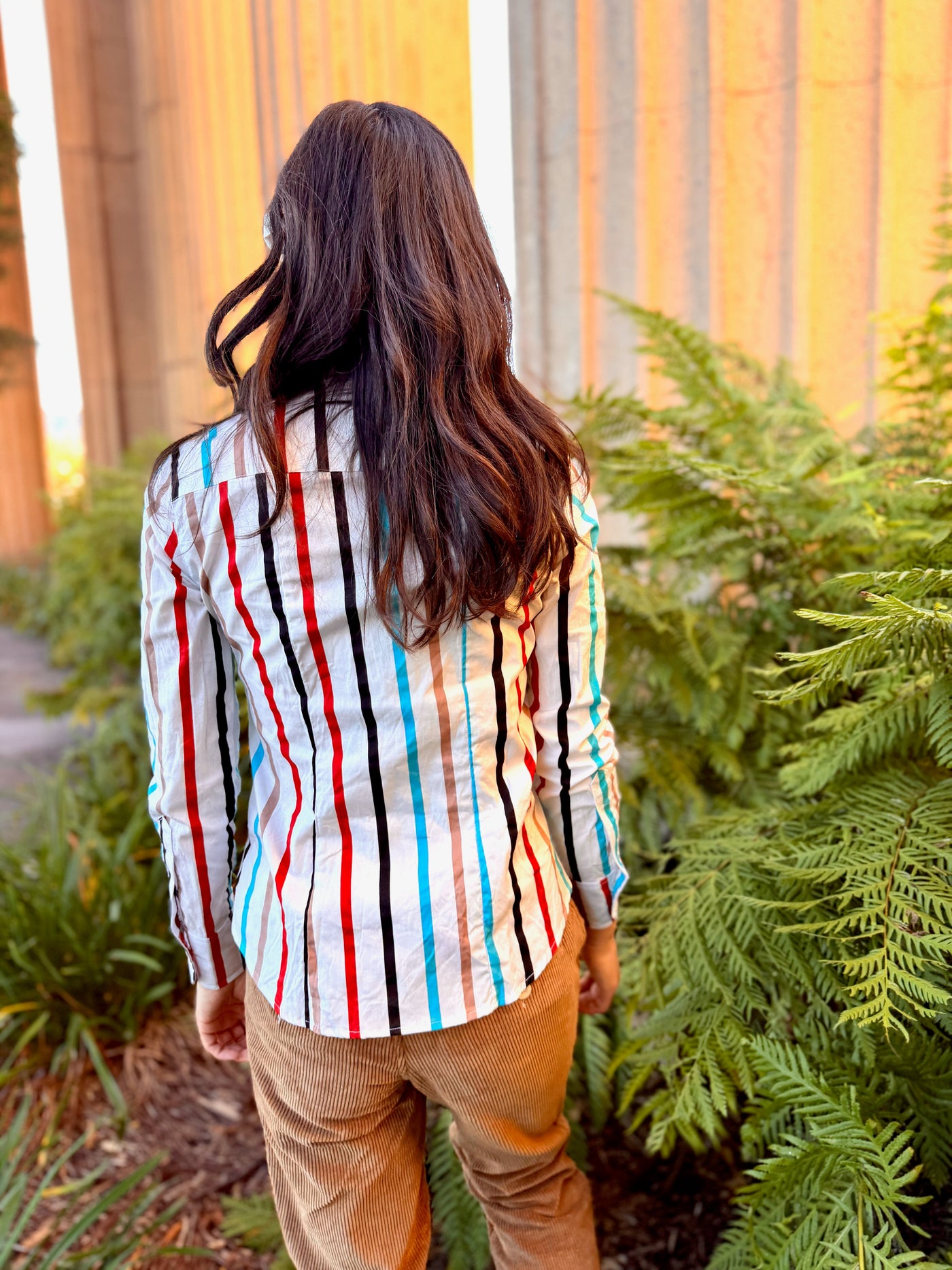 stripey bombardier blouse LS