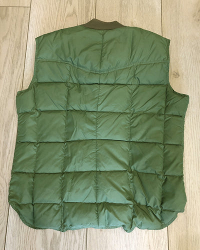 Vintage Gerry Box-Stitch Down Vest in Sage Green, size M