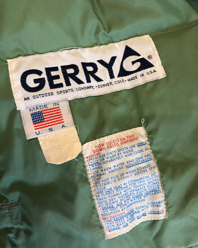 Vintage Gerry Box-Stitch Down Vest in Sage Green, size M