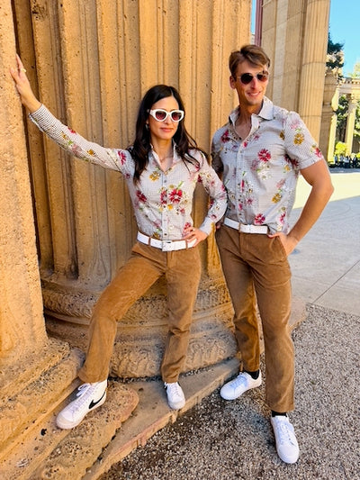 daisy picnic black blouse LS