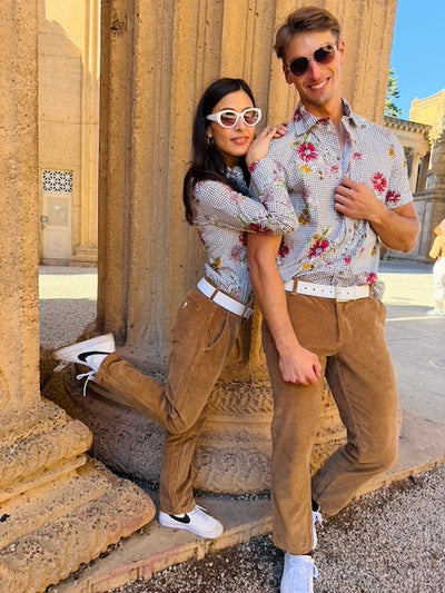 daisy picnic black blouse LS