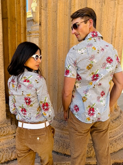 daisy picnic black blouse LS