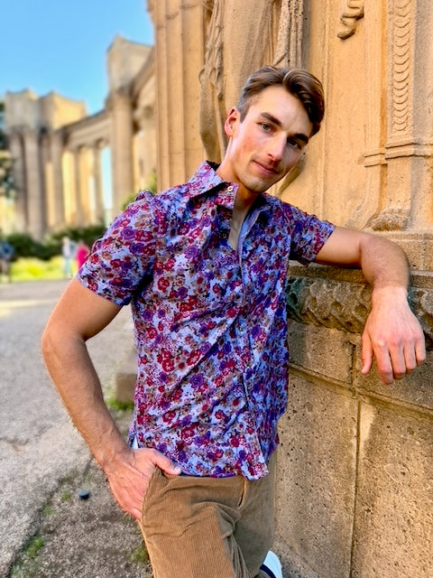 Floral Chambray SS Shirt – Seaplane Shirts Men's Tee