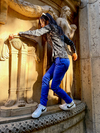 black zodiac blouse LS