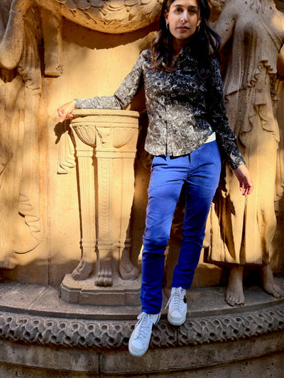 black zodiac blouse LS