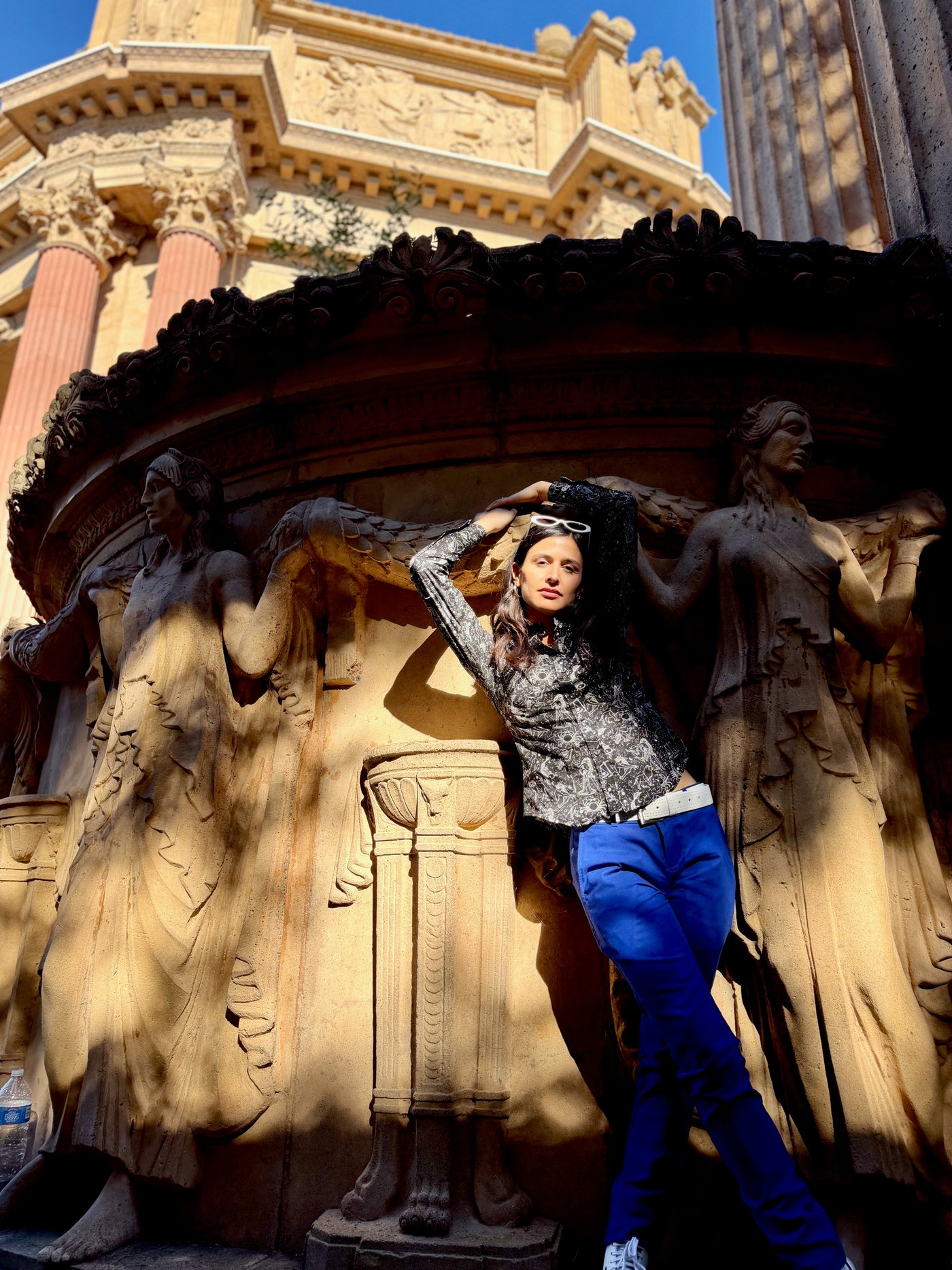 black zodiac blouse LS