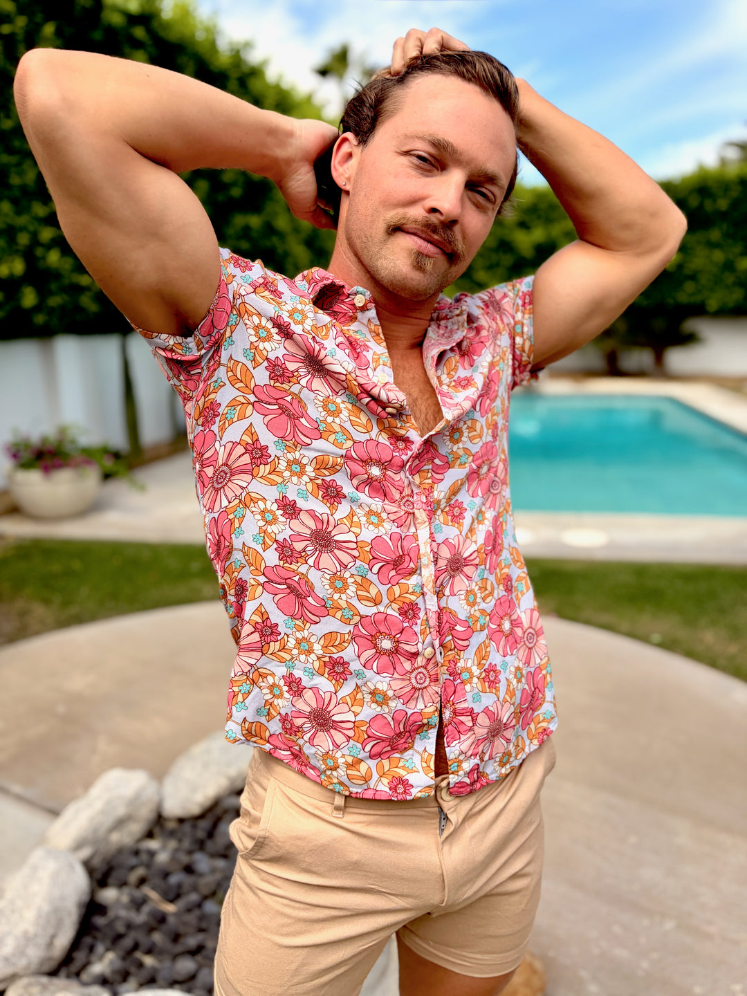 Orangepink Challis SS Shirt – Seaplane Shirts Top