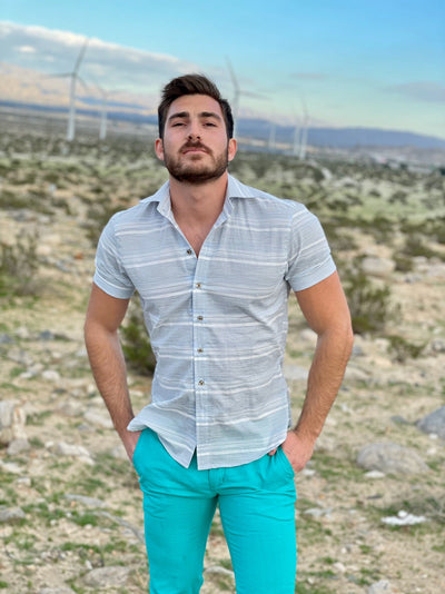 slub stripe yard dyed SS