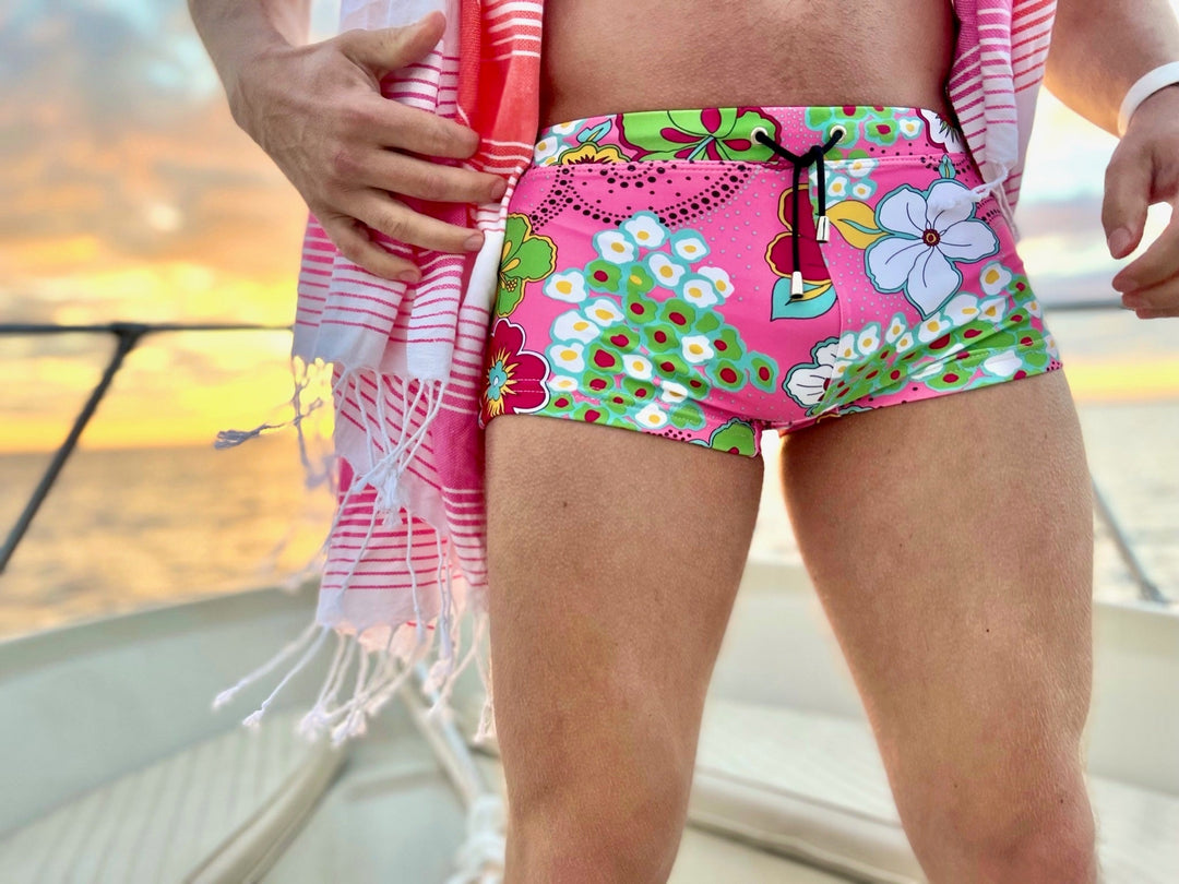 hibiscus pink swim trunk – SEAPLANE SHIRTS