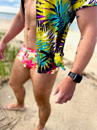 floral fuckit swim trunk