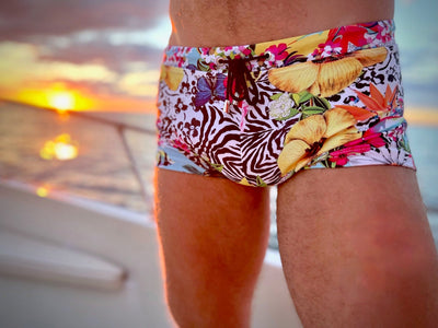 trippy fauna swim trunk