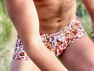 parisian pineapple swim trunk