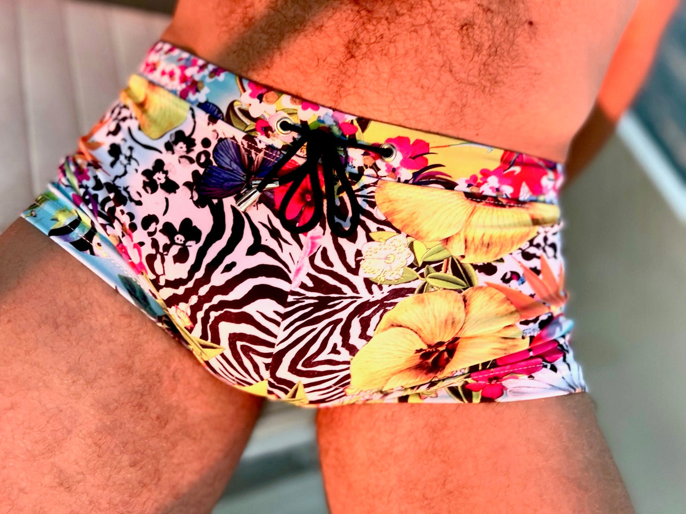 trippy fauna swim trunk