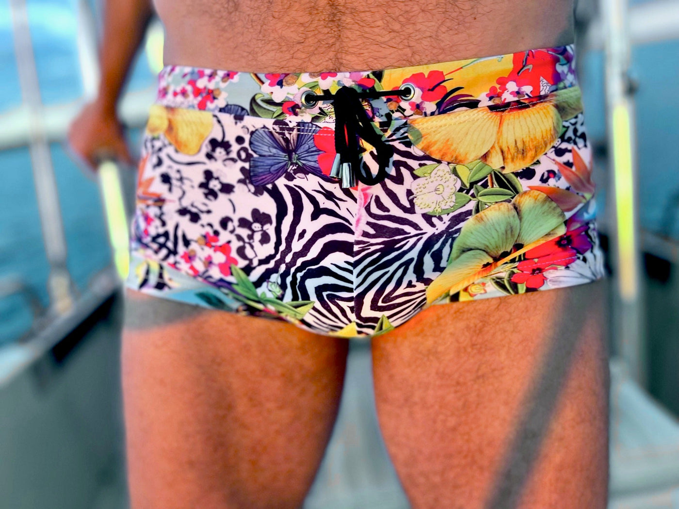 trippy fauna swim trunk