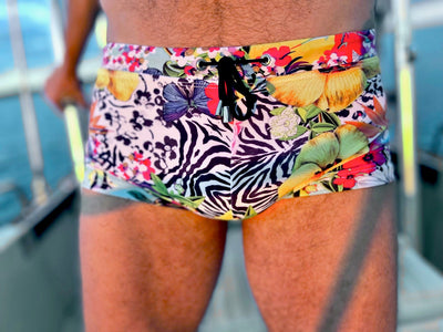 trippy fauna swim trunk