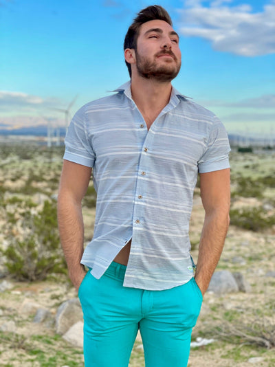 slub stripe yard dyed SS
