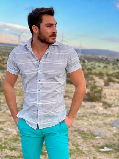 slub stripe yard dyed SS