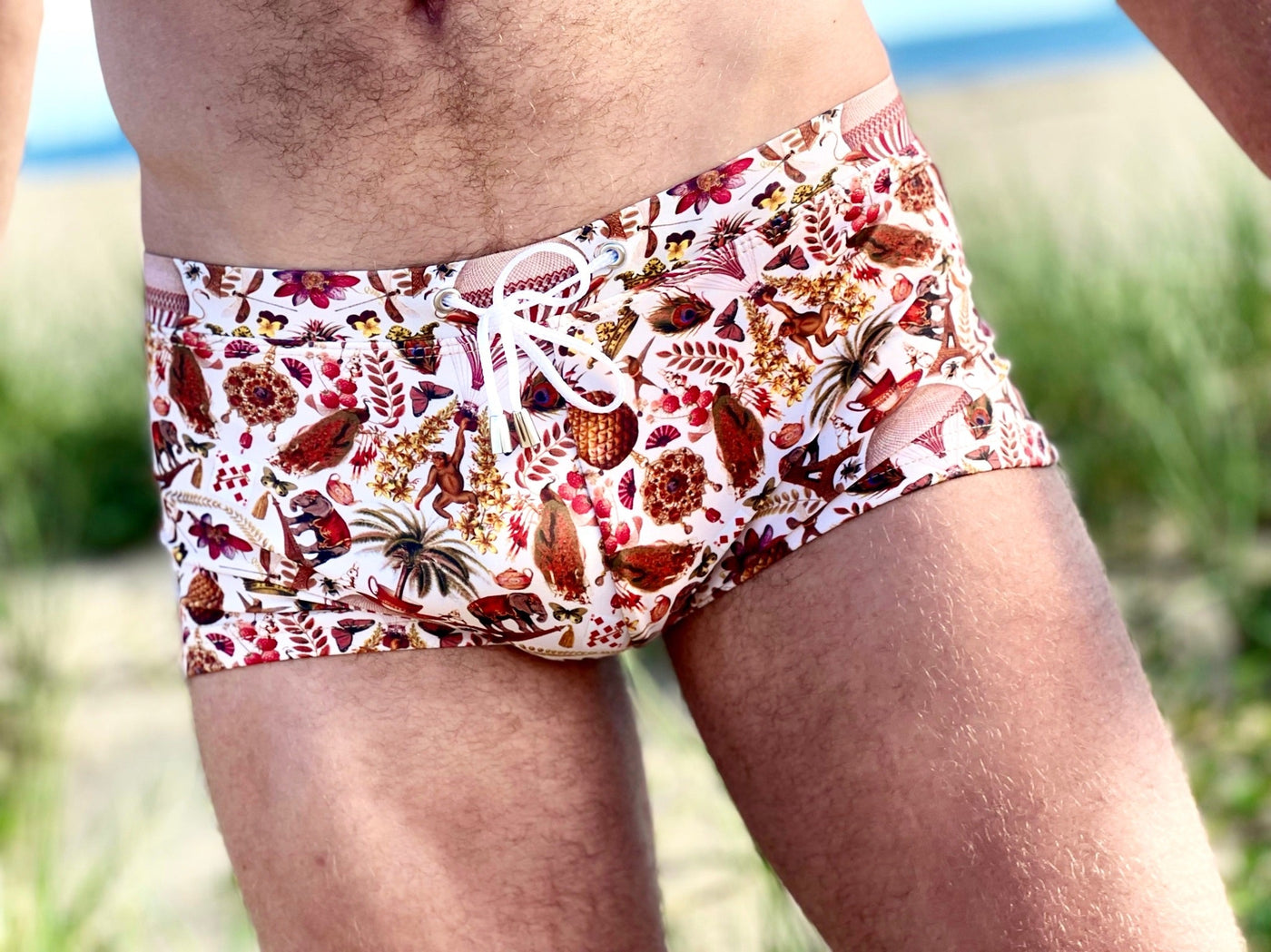 parisian pineapple swim trunk